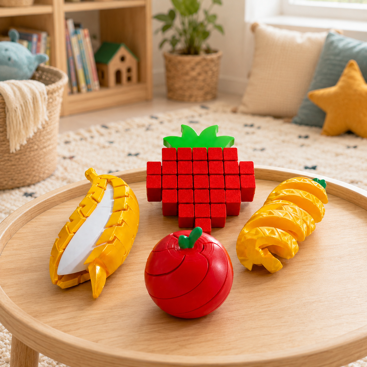 Kit Sensorial de Frutas - Brinquedo Educativo Infantil