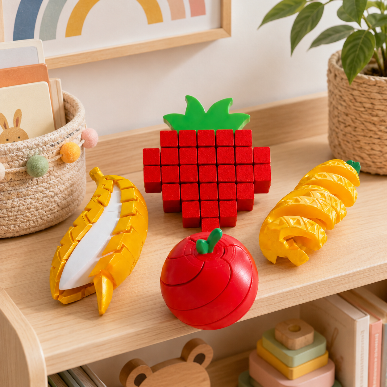 Combo Kit Sensorial Infantil – Frutas e Comidinhas Coloridas