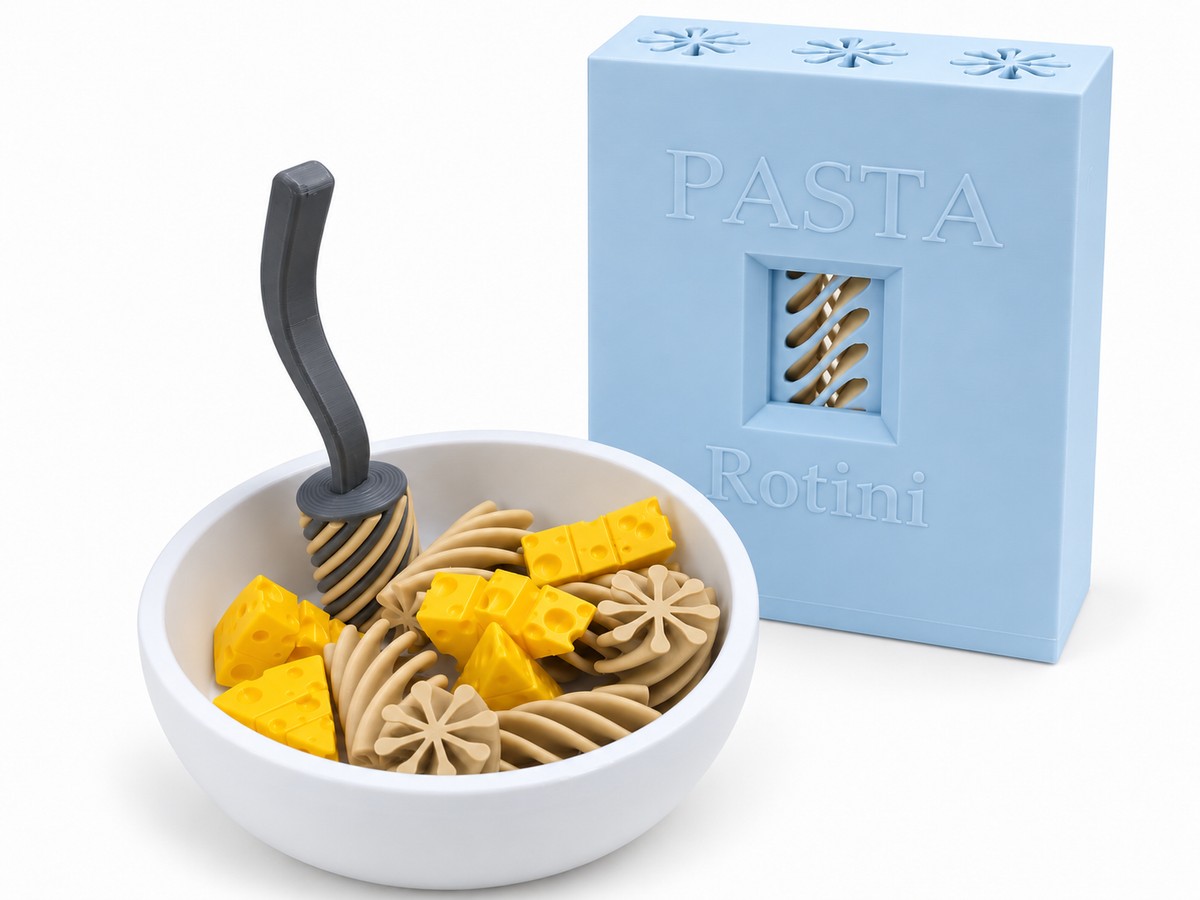 Macarrão de Brinquedo Infantil Sensorial - Kit com Bowl, Queijo e Colher