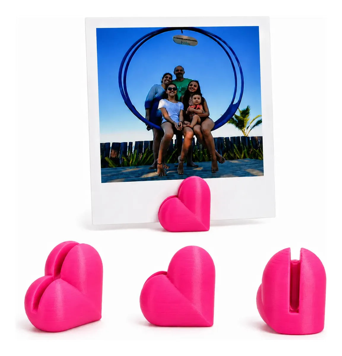 Kit 20 Suporte Para Foto Coração Decoração