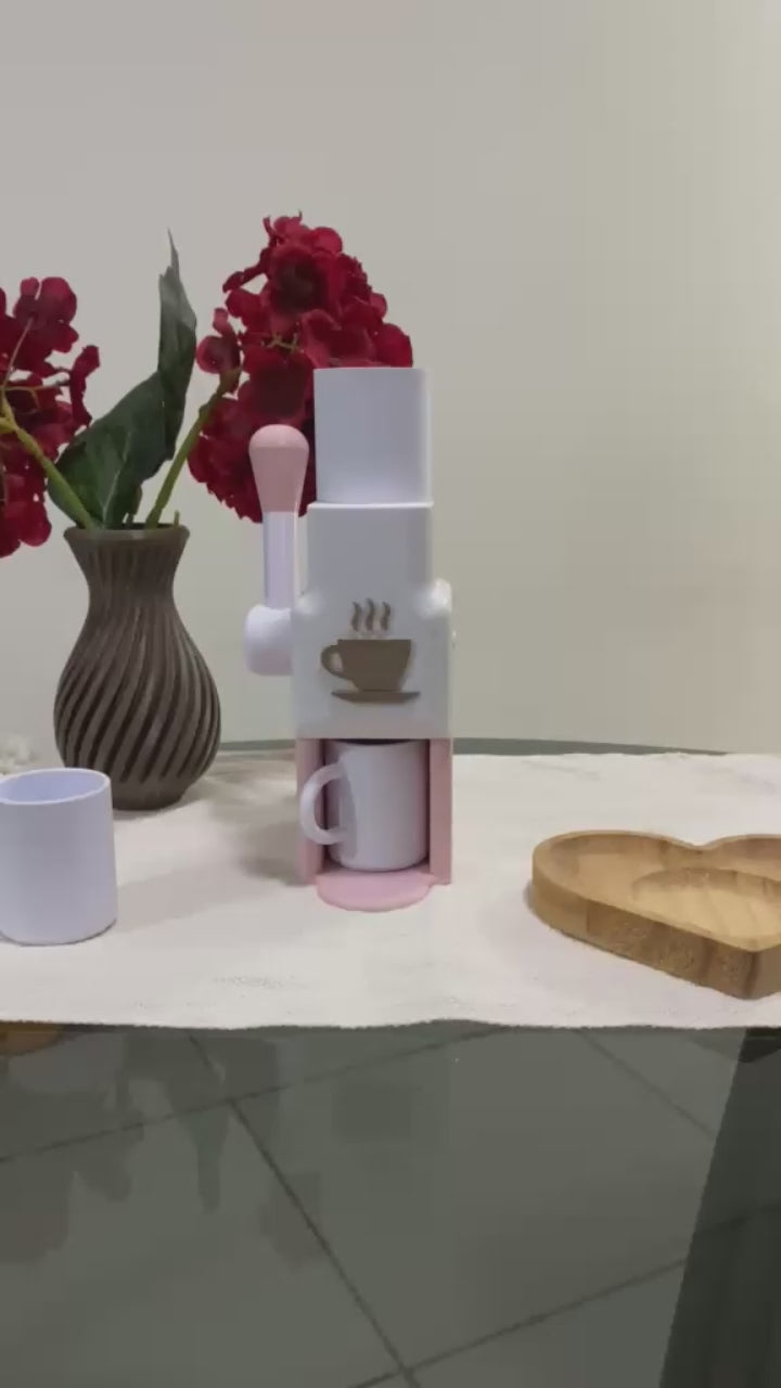 Cafeteira de Brinquedo Infantil Sensorial - Kit com Xícaras