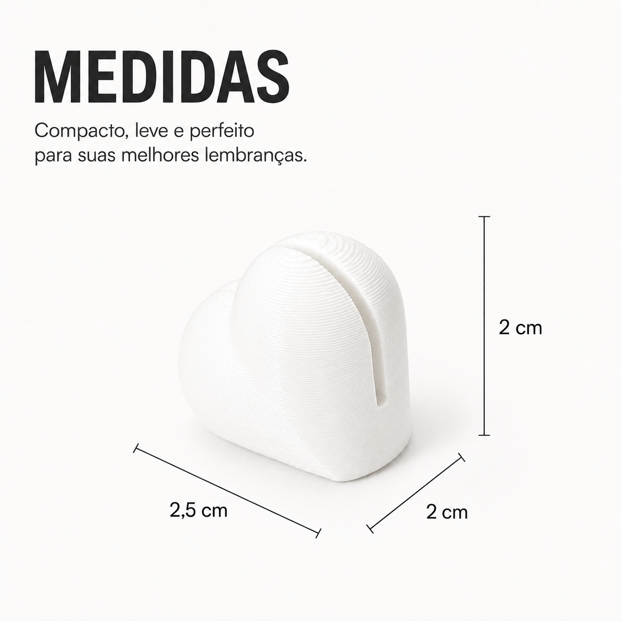 Kit 20 Suporte Para Foto Coração Decoração
