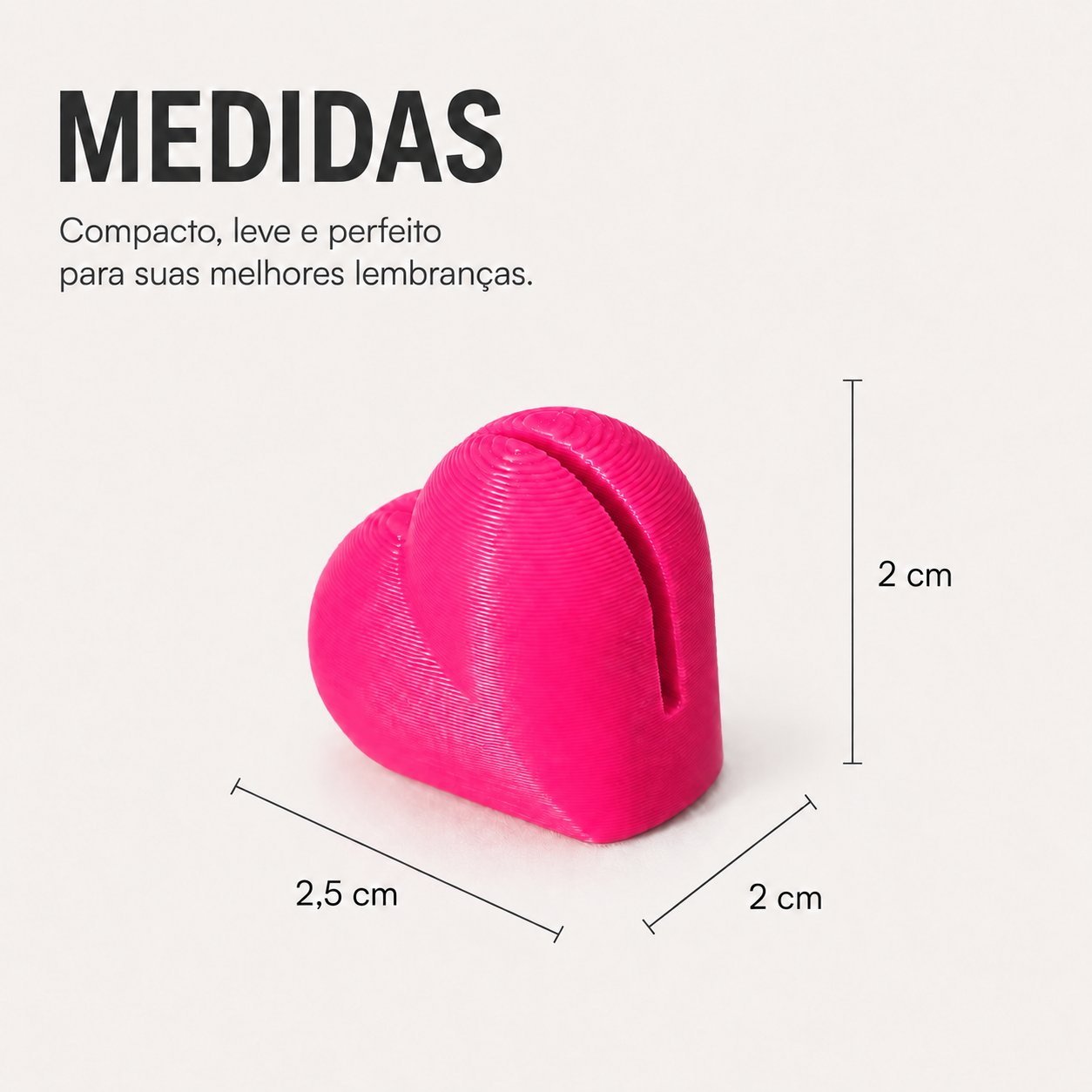 Kit 20 Suporte Para Foto Coração Decoração