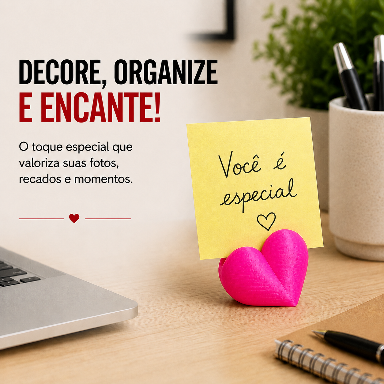 Kit 20 Suporte Para Foto Coração Decoração