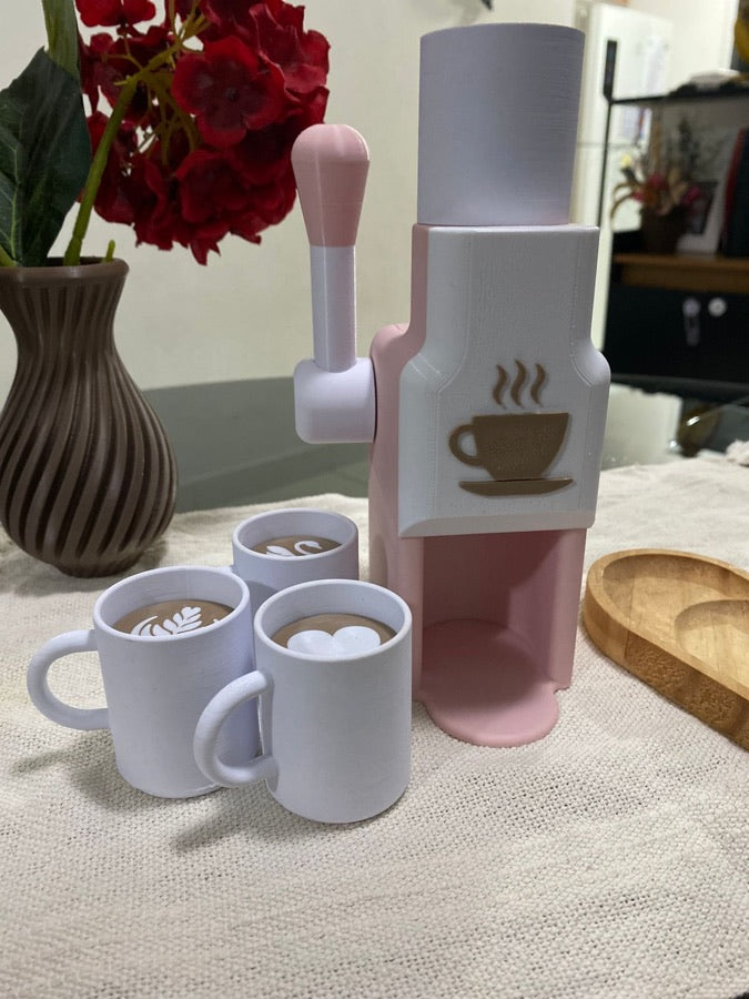Cafeteira de brinquedo sensorial da Limiar Kids com xícaras